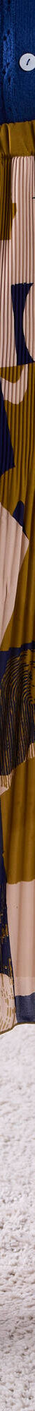 Jupe voile plissé,  imprimé graphique, petite stature (bronze / bleu) Jupe voile plissé,  imprimé graphique, petite stature (bronze / bleu)